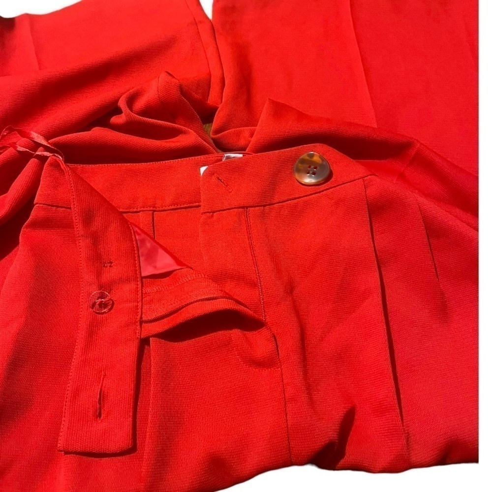 NWOT Topshop Rich Red Women's Trousers Size 2 - Picture 6 of 9